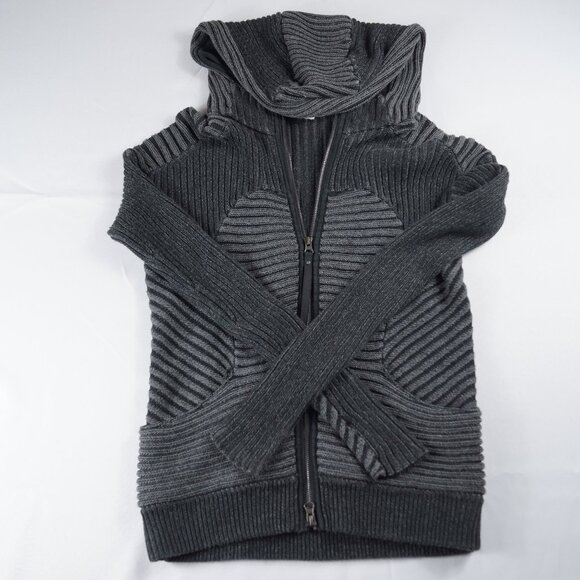 LULULEMON ATHLETICA WOMAN'SSWEATER HOODIE FULL ZIPERCOTTON SIZE 8